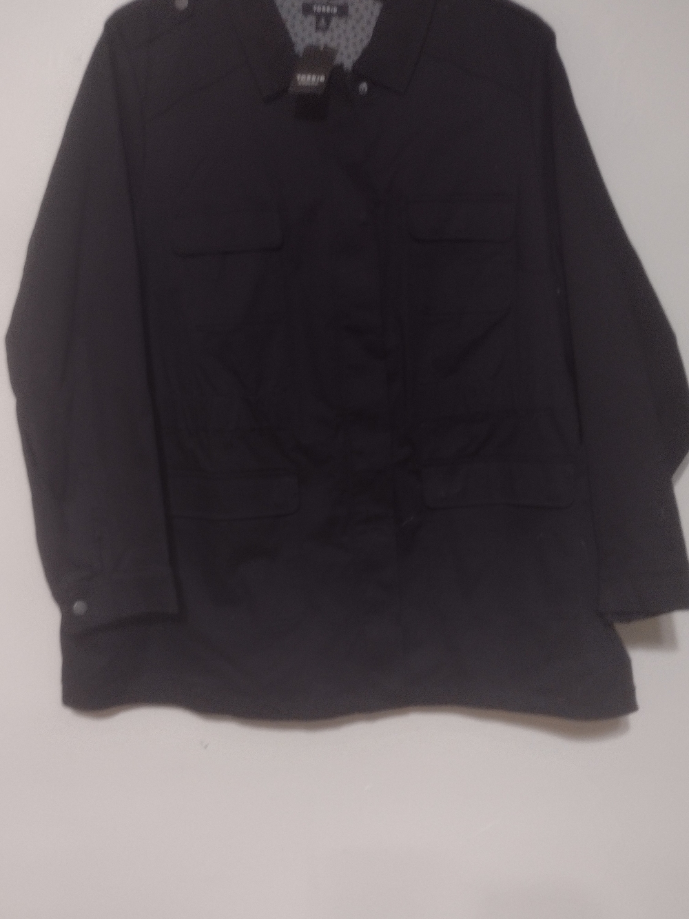 Torrid Black Twill  Coat Size 5 NWT